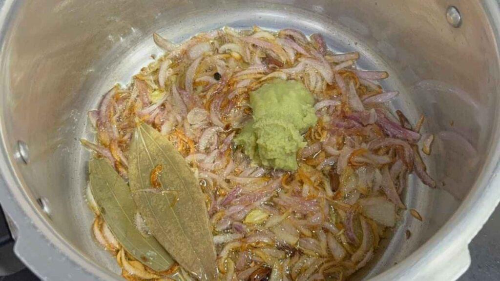 Mutton pulao in pressure cooker Mutton Pulao